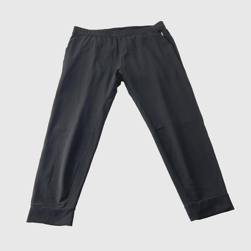 Public‎ Rec Jogger Pants Mens 42 Black Elastic Waist Zip Pocket Athletic Tapered